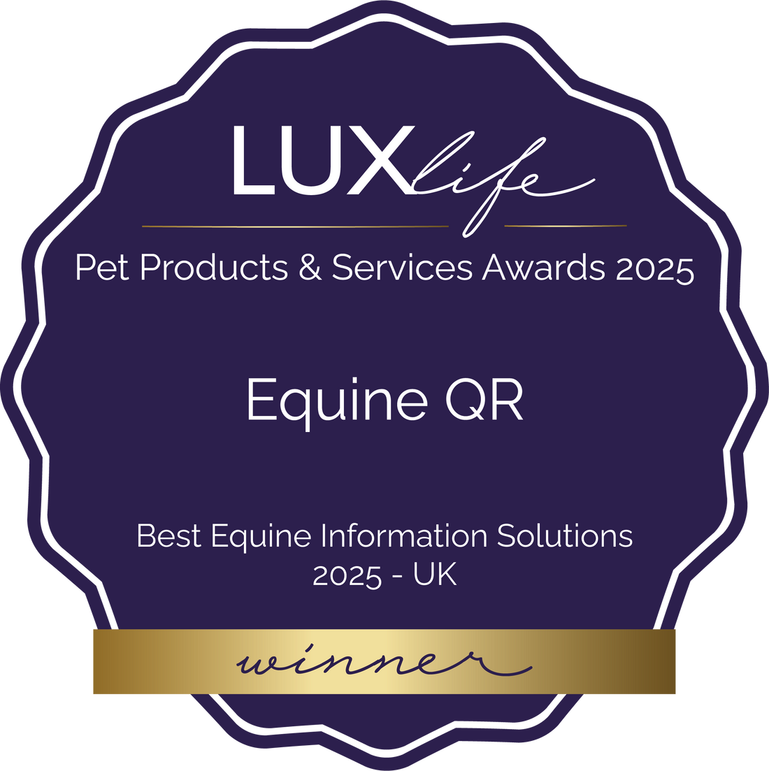 Equine QR® Wins Best Equine Information Solutions Award 2025