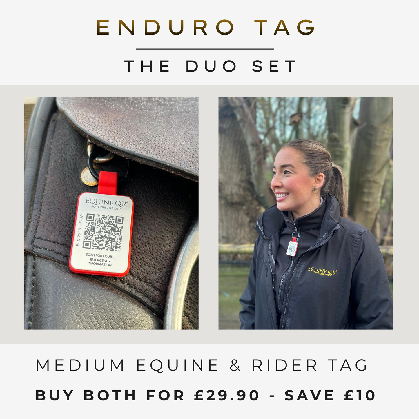 Large Equine and Rider Tag Set