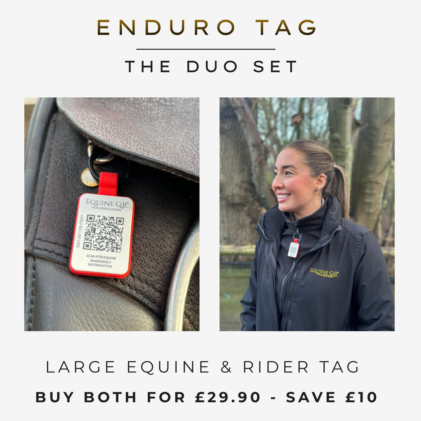 Large Equine and Rider Tag Set