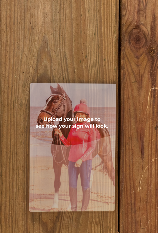 Equine QR Personalised Travel Sign